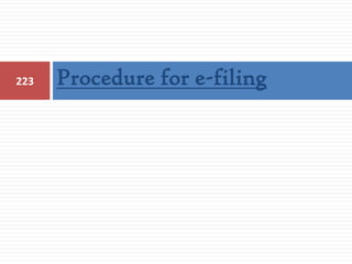 Procedure for e-filing223
 