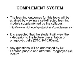02.10.09(a): Self-Study: The Complement System in Human Disease | PDF
