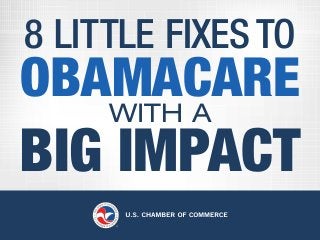 8 LITTLE FIXES TO

OBAMACARE
WITH A

BIG IMPACT

 