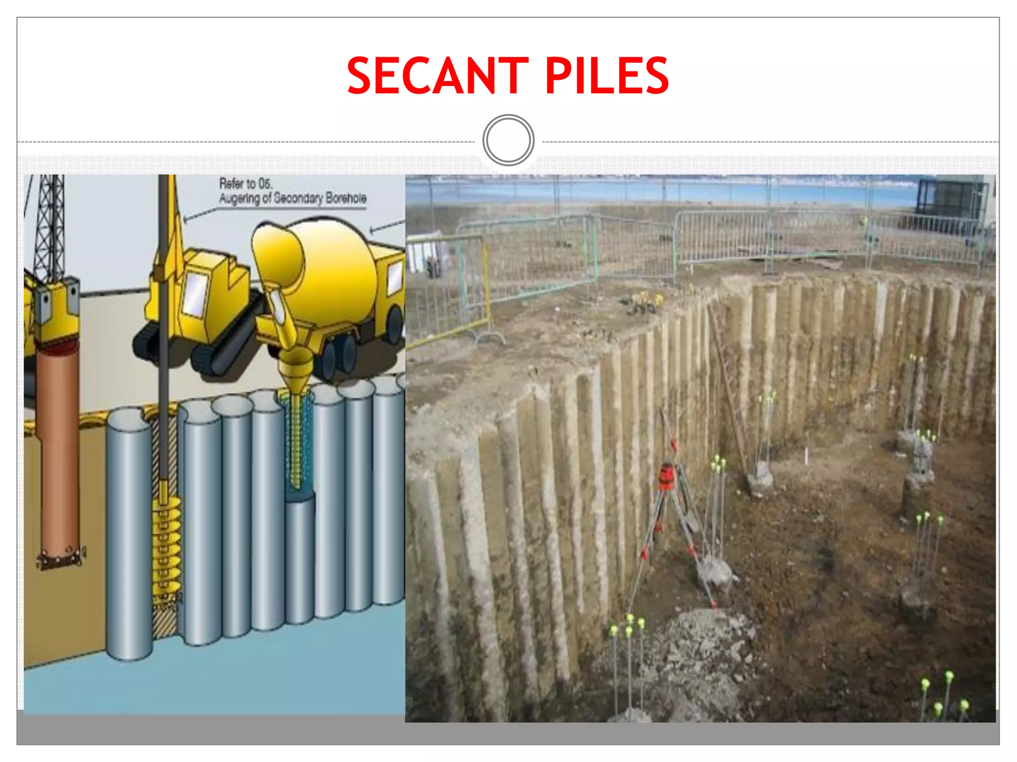 SECANT PILES
 