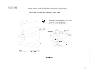 TERM IN A L DE BUSES Y C EN TRAL D E TRAN SFEREN CIA DEL M U N ICIPIO DE SAN JO SÉ PIN ULA

P lano de A nálisis C lim ático (N o. 13)

T em peratura prom edió m áxim a anual 20.5°C
T em peratura prom edio anual 3°C
V ientos predom inantes N orte-S ur

S
W

E
N

96

 
