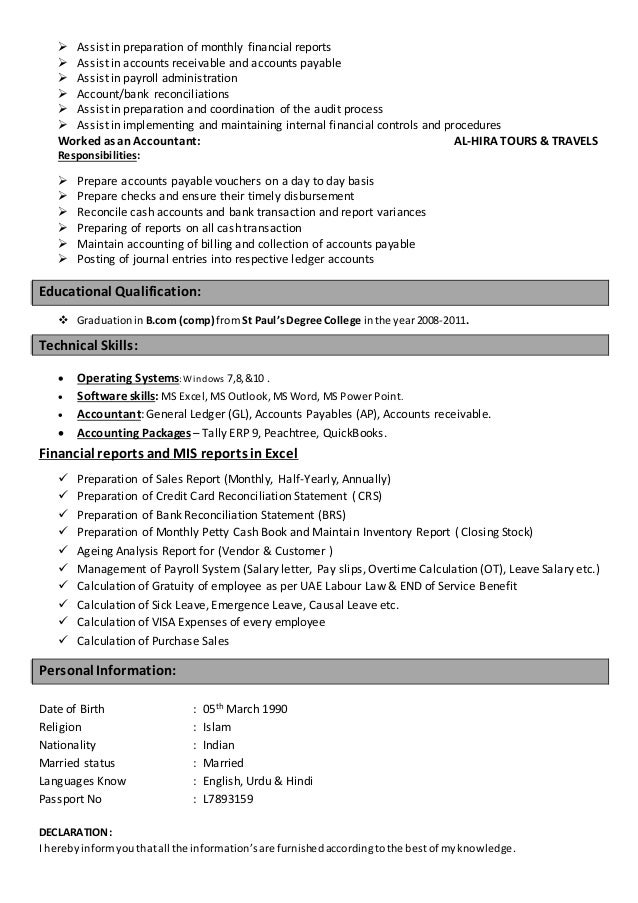 Accounting and finance cv examples pdf image