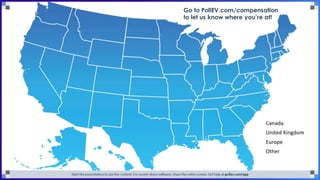 Go to PollEV.com/compensation
to let us know where you’re at!
 