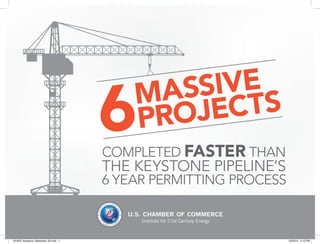 COMPLETED FASTER THAN 
THE KEYSTONE PIPELINE’S 
6 YEAR PERMITTING PROCESS 
MASSIVE 6PROJ EC T S 
 