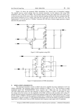 Design of 2MHz OOK transmitter/receiver for inductive power and data ...