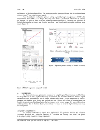 Thermal oxidation improvement in semiconductor wafer fabrication | PDF