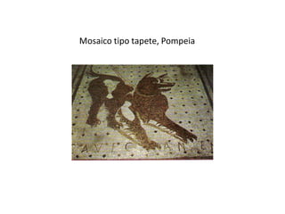 Mosaico, tipo tapete, Casa dos Repuxos, Conímbriga
 