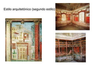 Século XVIII descobre-se as ruínas de Pompeia e
Herculano soterradas no dia 24 de Agosto de 79
d.c.
As pinturas murais tornaram possível distinguir 4
estilos na evolução da pintura
Incrustação (primeiro estilo)
Estilo arquitetónico (segundo estilo)
Estilo ornamental (terceiro estilo)
Estilo cenográfico (quarto estilo)
https://www.youtube.com/watch?v=dsktvcddnTc
 