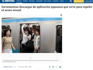 APLICACIÓN ANTI ACOSOS SEXUALES EN JAPÓN