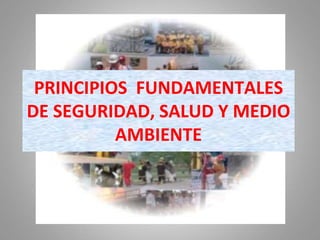 PRINCIPIOS FUNDAMENTALES
DE SEGURIDAD, SALUD Y MEDIO
AMBIENTE
 