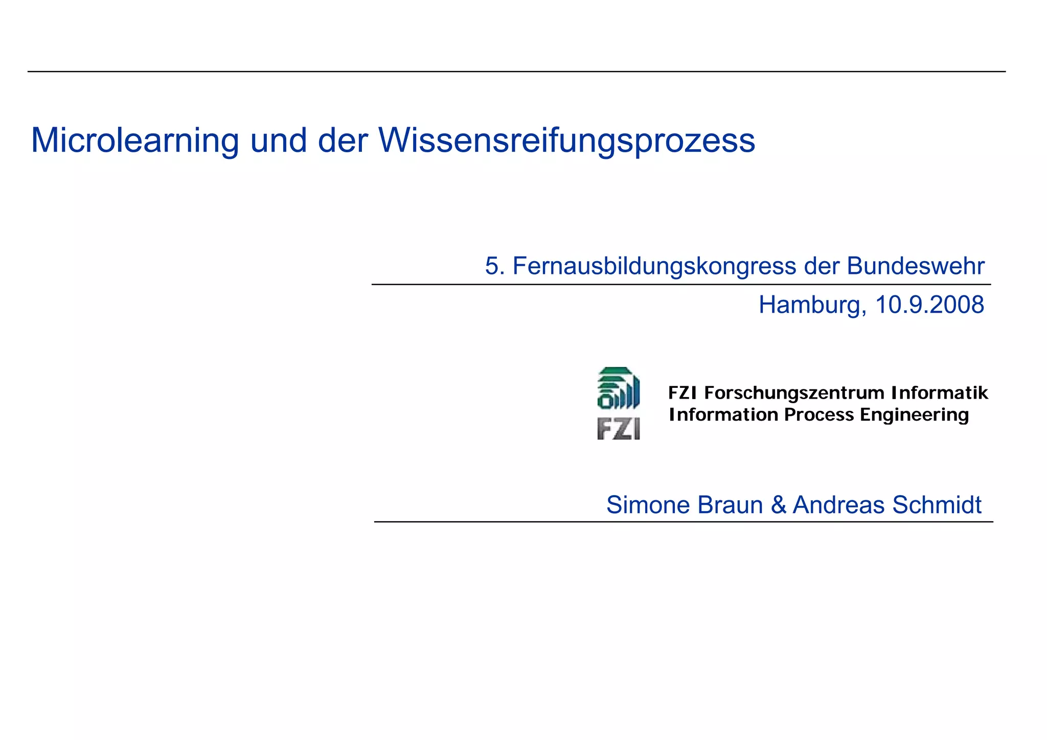 Microlearning und der Wissensreifungsprozess