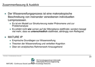 Microlearning und der Wissensreifungsprozess