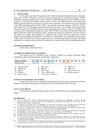 FPGA implementation of a coprocessor architecture for random data ...
