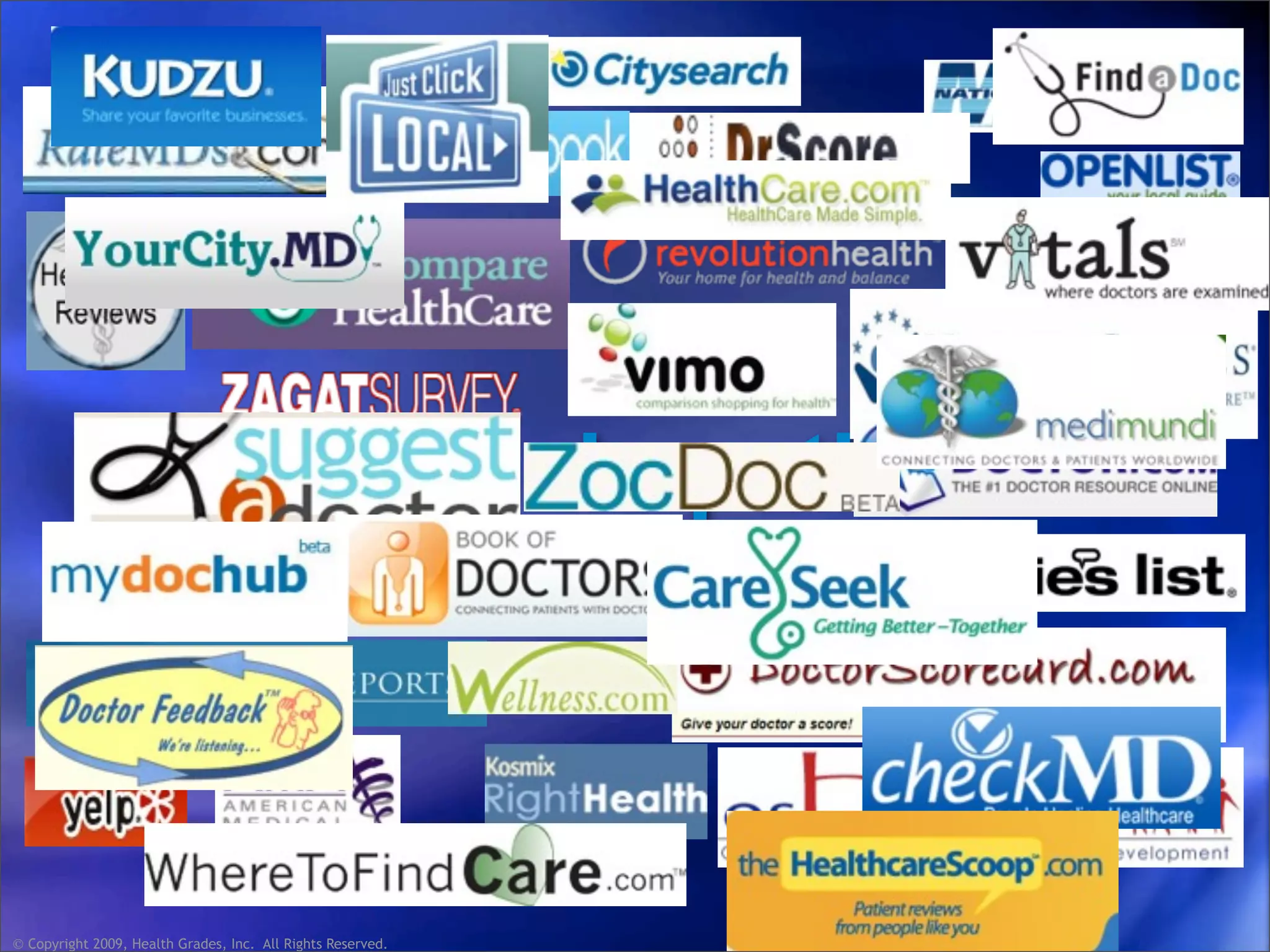 What else do patients
         know about you?


 Copyright 2009, Health Grades, Inc. All Rights Reserved.
 