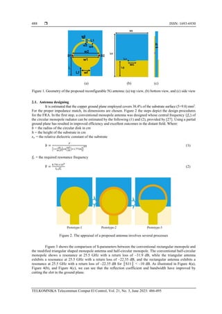 Low-profile frequency-reconfigurable antenna for 5G applications | PDF