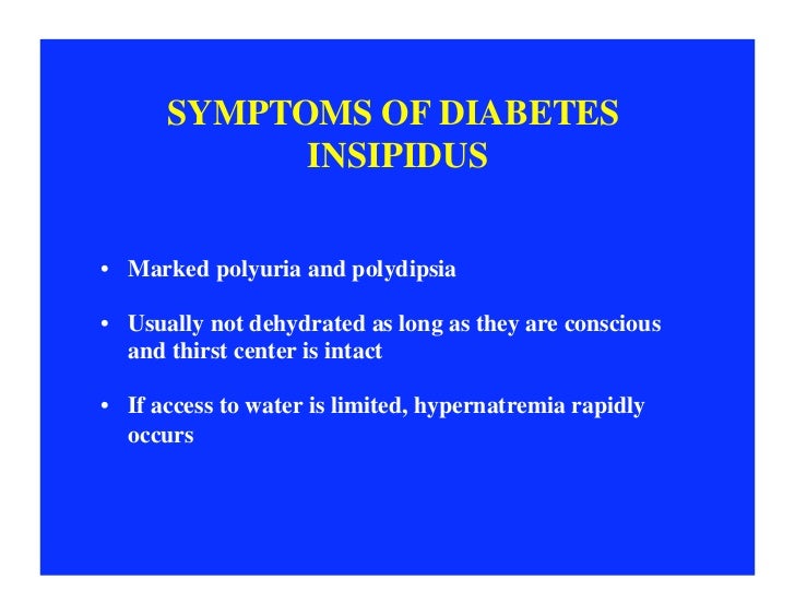 Diabetes Insipidus Causes Symptoms And Treatment