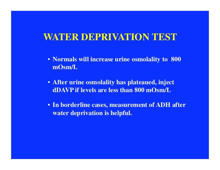 Desmopressin Challenge Test In Diabetes Insipidus