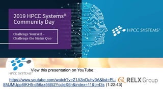 View this presentation on YouTube:
https://www.youtube.com/watch?v=Z1A3nOuhv3A&list=PL-
8MJMUpp8IKH5-d56az56t52YccleX5h&index=11&t=43s (1:22:43)
 