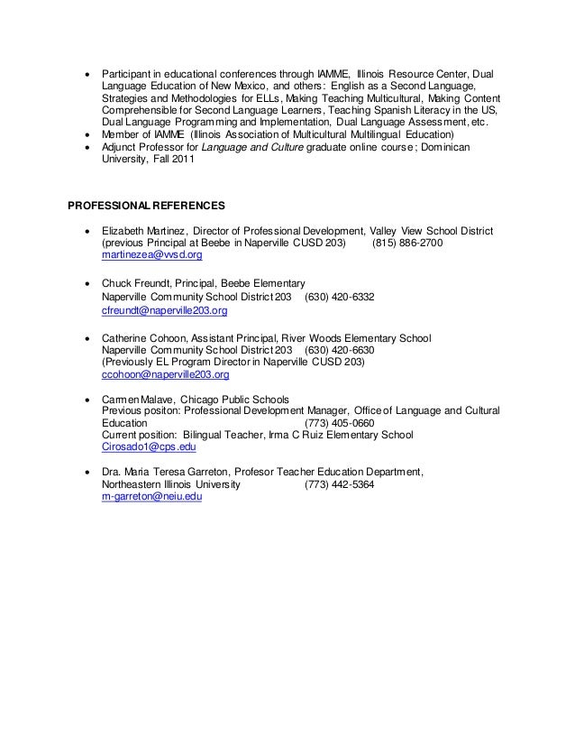 bilingual teacher resumes