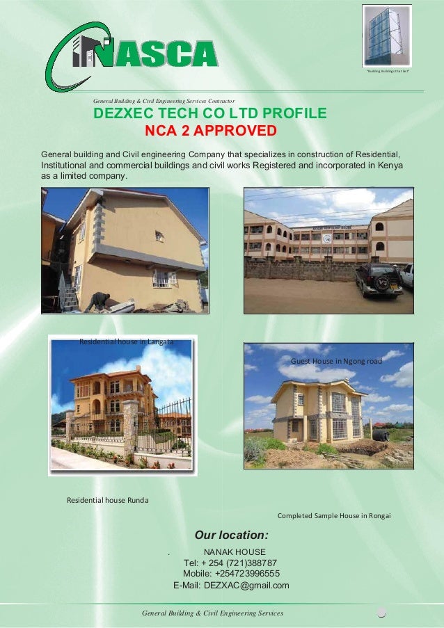 general contractor company profile sample Sample resume construction company profile doc.