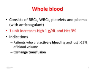023 Clinical uses of blood & blood components-jhpiego.pptx