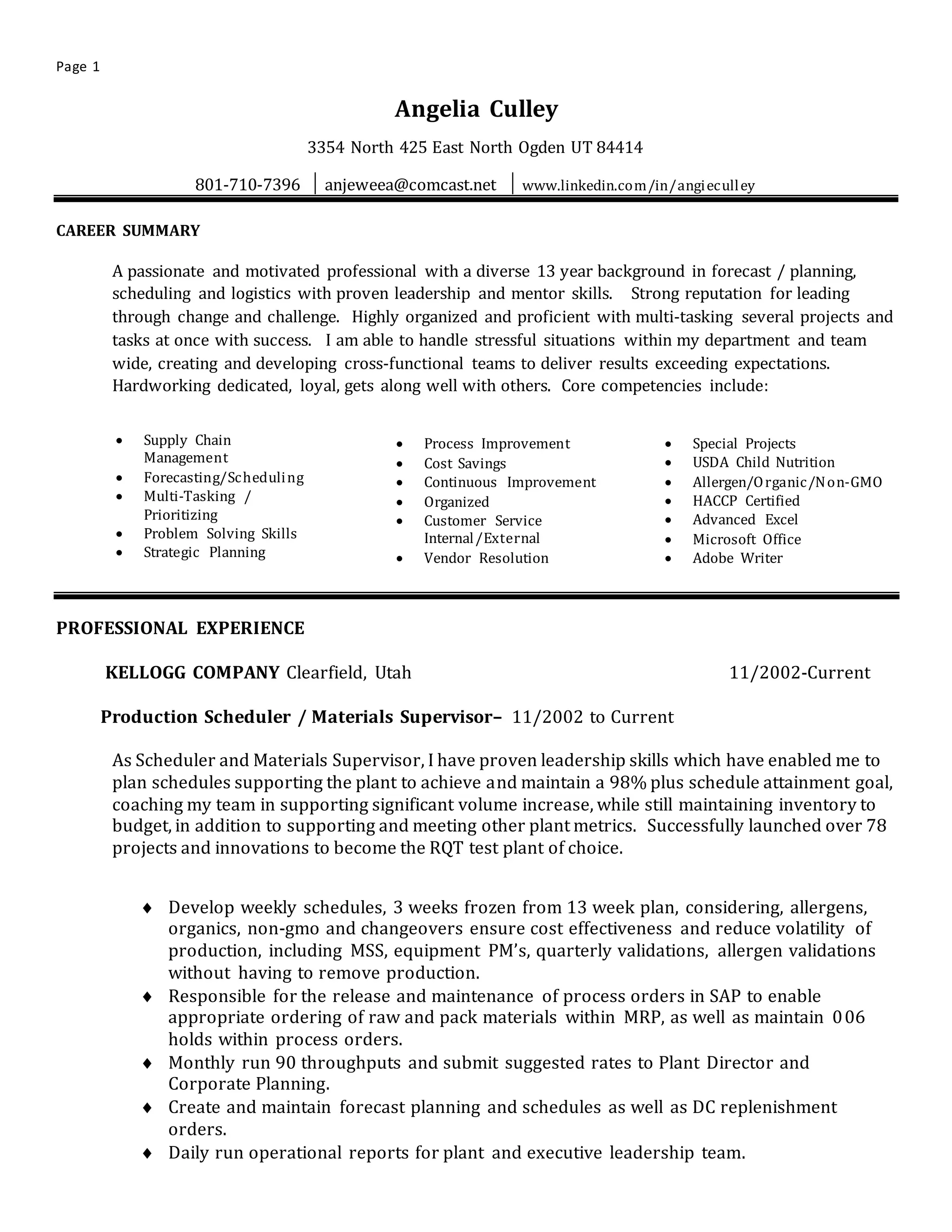 Angie Culley Resume PDF