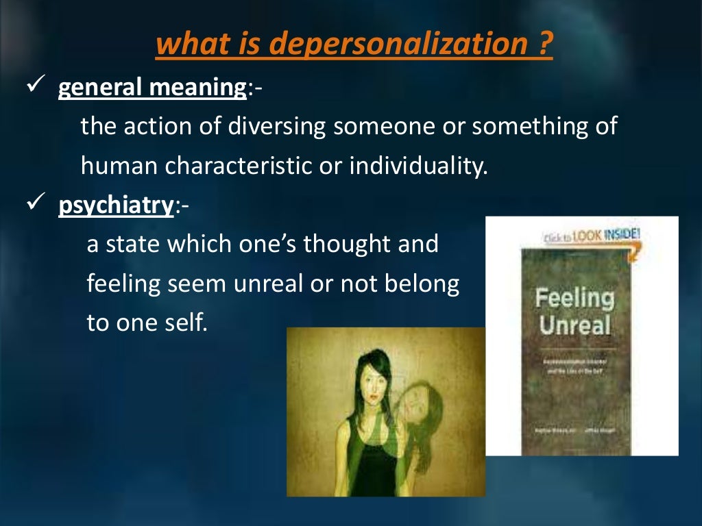 Theory of Depersonalisation Theory of Depersonalisation