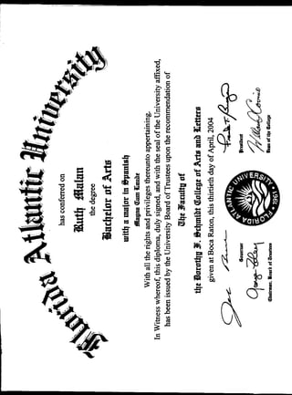 US UNIVERSITY diploma