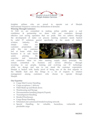 SAS Cargo | PDF