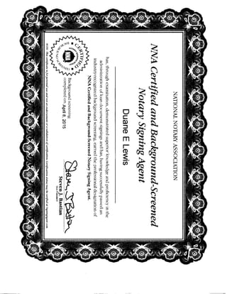 National Notary Association Certification