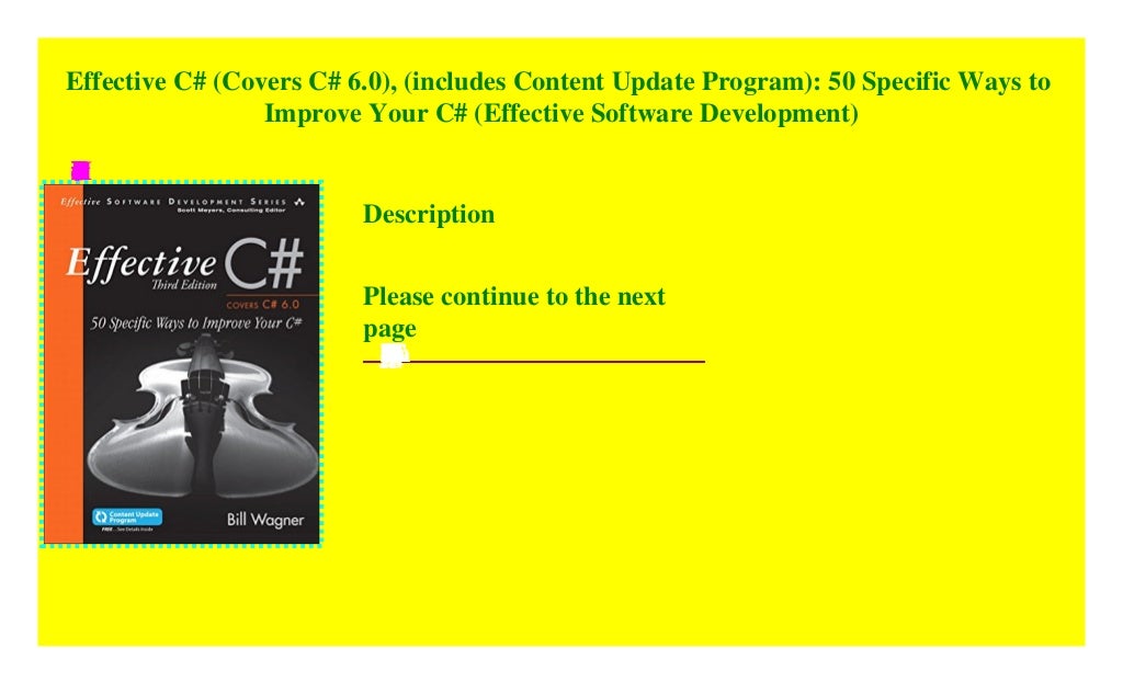 Effective C# (Covers C# 6.0), (includes Content Update Program): 50