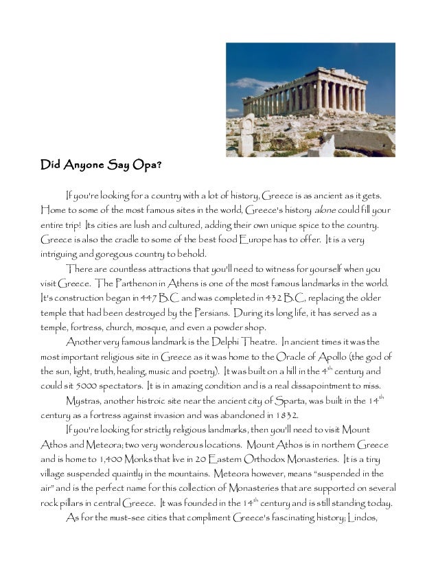 greece travel essay