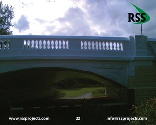 RSS CONSTRUCTION PROJECTS LTD
www.rssprojects.com 22 info@rssprojects.com
Anti carbonation coating applied to bridge superstructure.
 