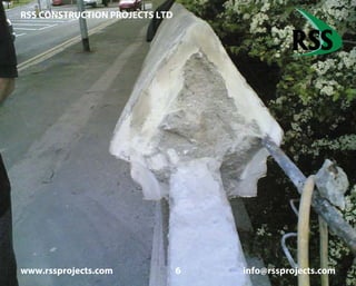 RSS CONSTRUCTION PROJECTS LTD
www.rssprojects.com 6 info@rssprojects.com
Parapet after the removal of the deteriorated coping.
 