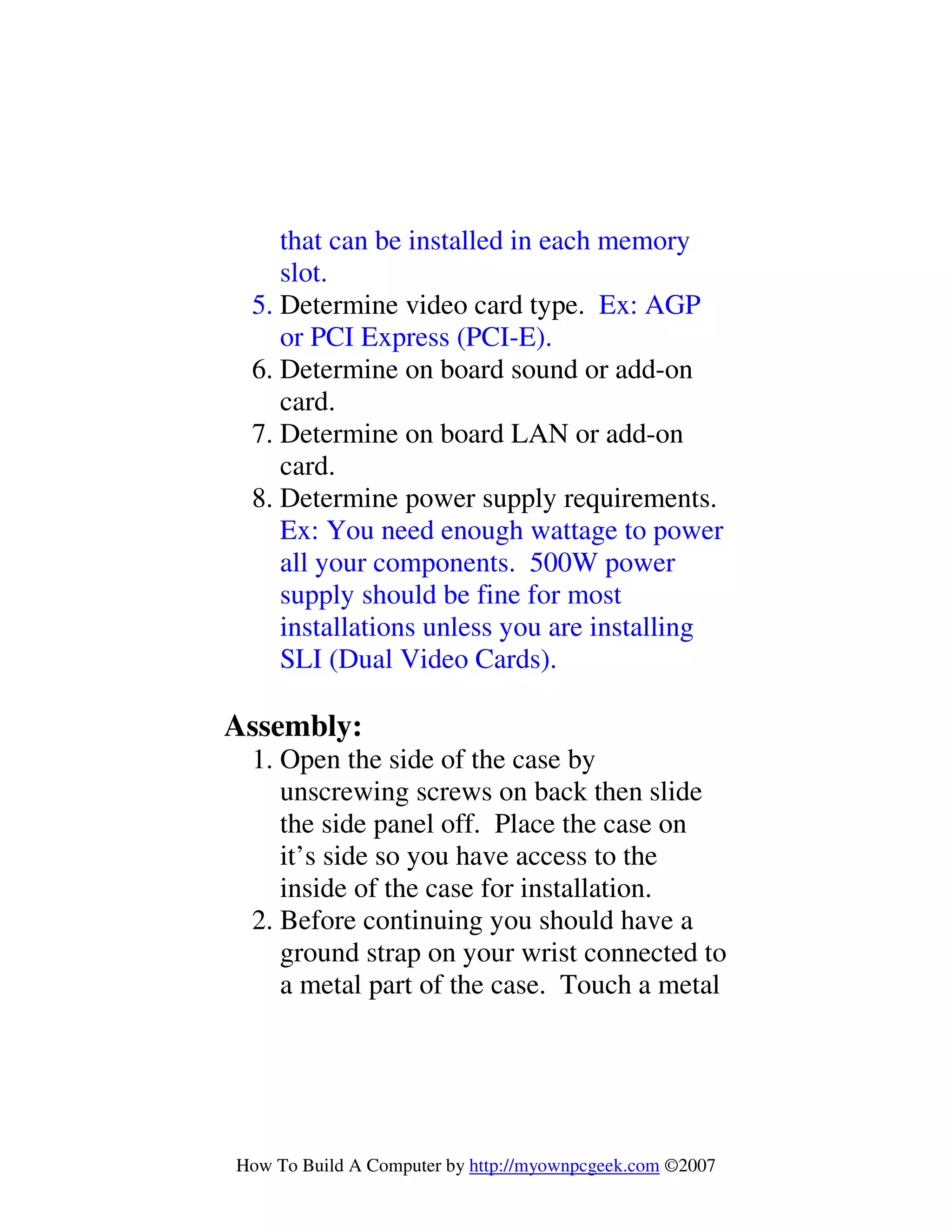 How to build a computer pdf