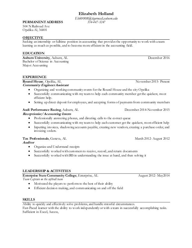 auburn resume help