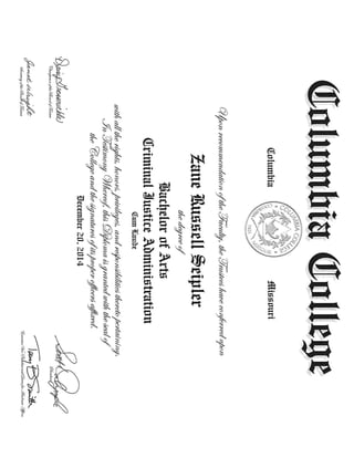 Columbia College Diploma ZSeipler