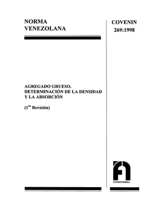 0269 1998 Norma Agregado Grueso