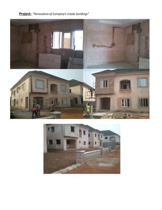Project: “Renovation of Company’s Estate buildings”
 