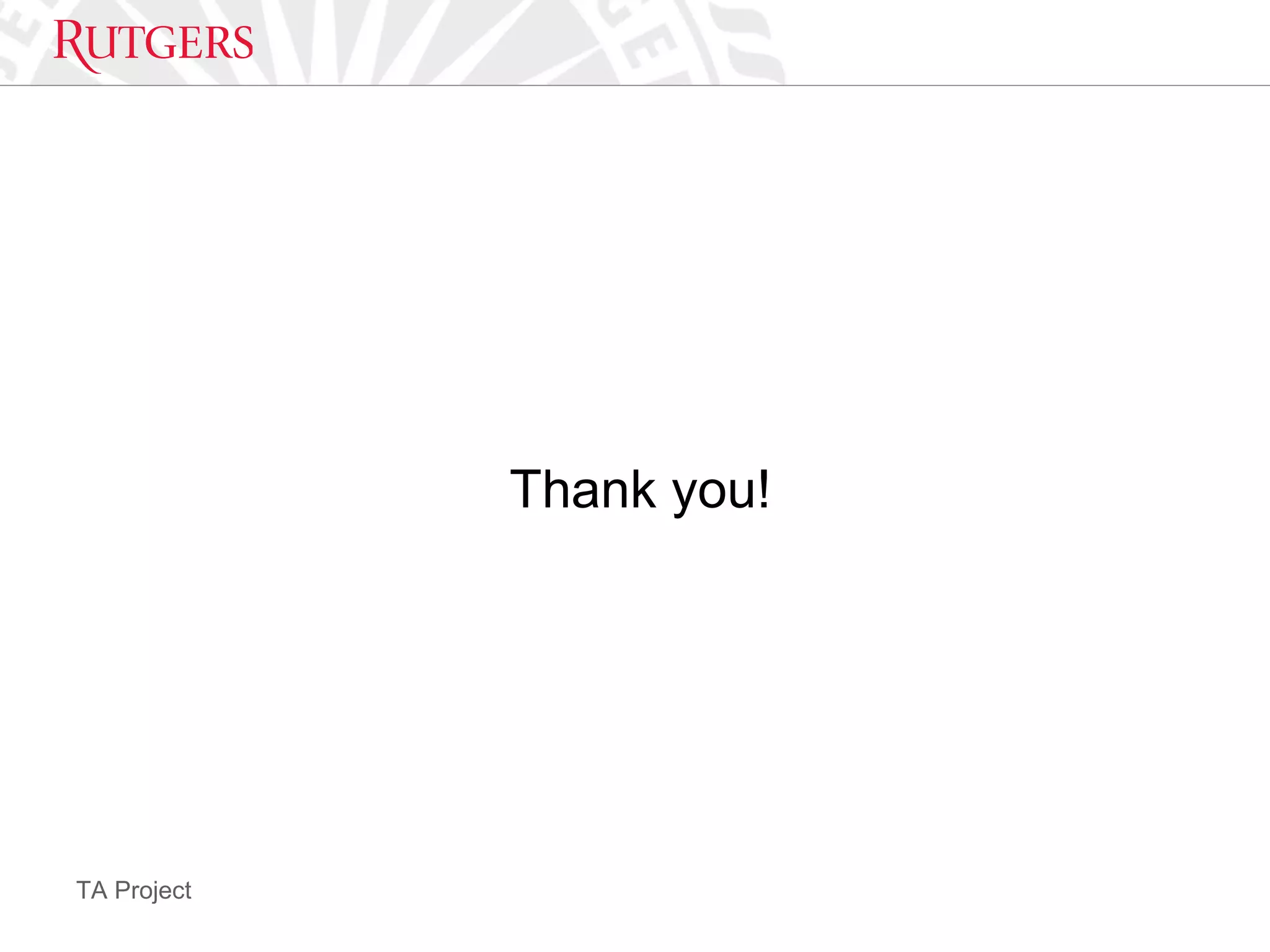 TA Project
Thank you!
 