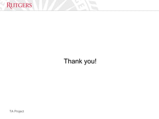 TA Project
Thank you!
 