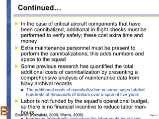 Cannibalization as a Sustainment Strategy NDIA | PPT