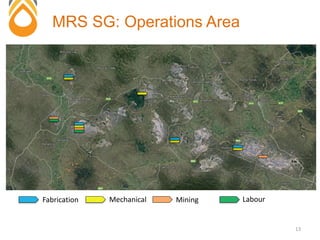 MRS SG: Operations Area
13
Fabrication Mechanical Mining Labour
 