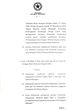 Perpres Nomor 91 Tahun 2007