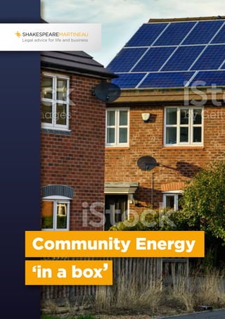 Community Energy ‘in a box’
1
Community Energy
‘in a box’
 