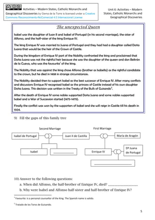 Unit 6 - Activities - Modern States, Catholic Monarchs and Geographical ...