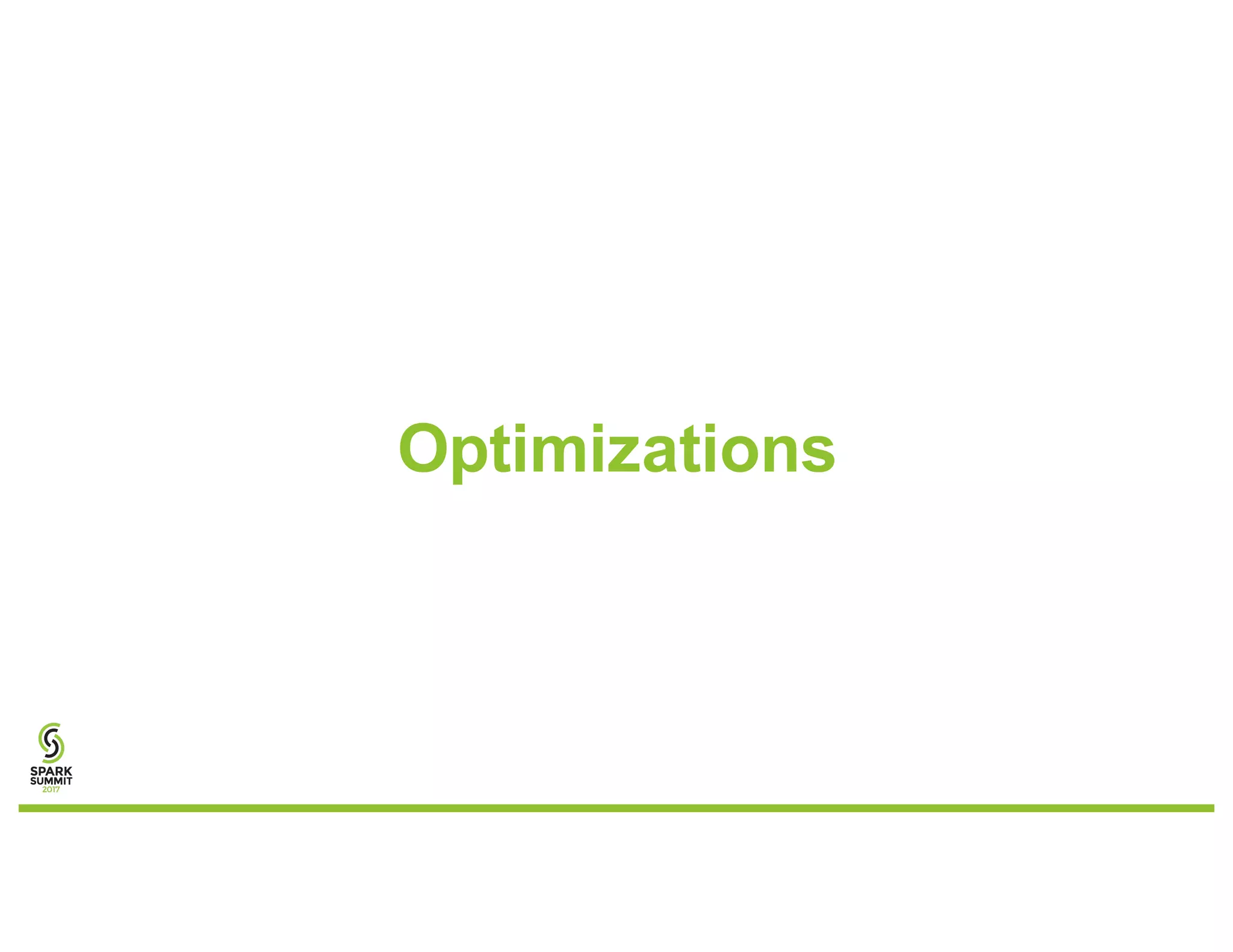 Optimizations
 