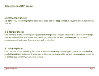 Prognosis Note 029.periodontal diagnosis and prognosis | PDF