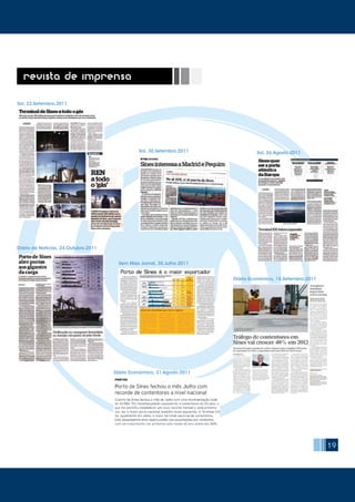 19
revista de imprensa
Diário de Notícias, 24.Outubro.2011
Diário Económico, 15.Setembro.2011
Diário Económico, 31.Agosto.2011
Sem Mais Jornal, 30.Julho.2011
Sol, 23.Setembro.2011
Sol, 30.Setembro.2011 Sol, 26.Agosto.2011
 
