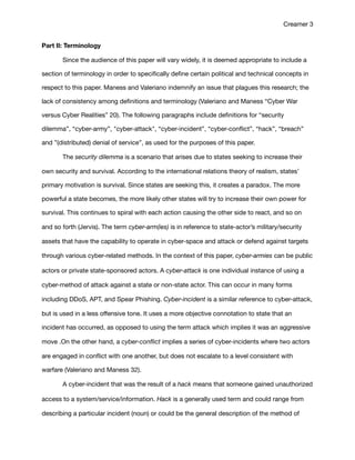 Capstone Final Draft Rev 2 - The Cyber-Security Dilemma_ The ’Cyber ...
